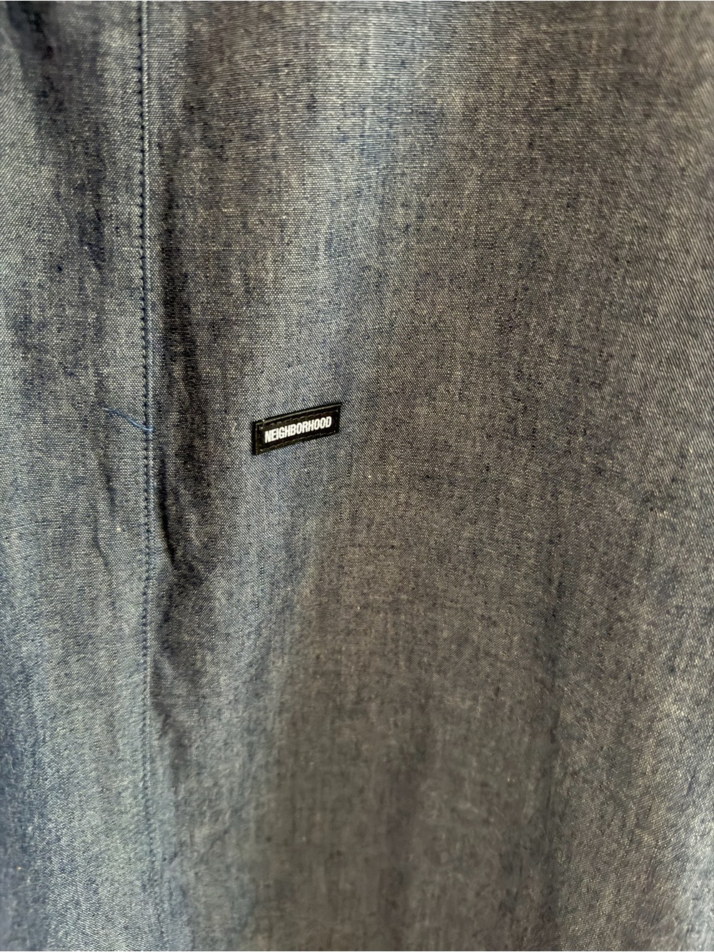 Neighborhood Men's Denim-Style Open Jacket in Slate Blue - Picture 3 of 6